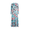 Women's Floral Print Summer Dress - 2025 New Boho A-Line Swing Dress with Short Sleeves, High Waist Flowy Maxi Dress for Beach &