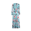 Women's Floral Print Summer Dress - 2025 New Boho A-Line Swing Dress with Short Sleeves, High Waist Flowy Maxi Dress for Beach &